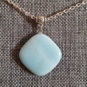 Amazonite Square Pendant